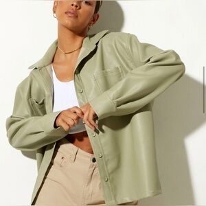 Motel Rocks Lumberjack Shirt in Sage